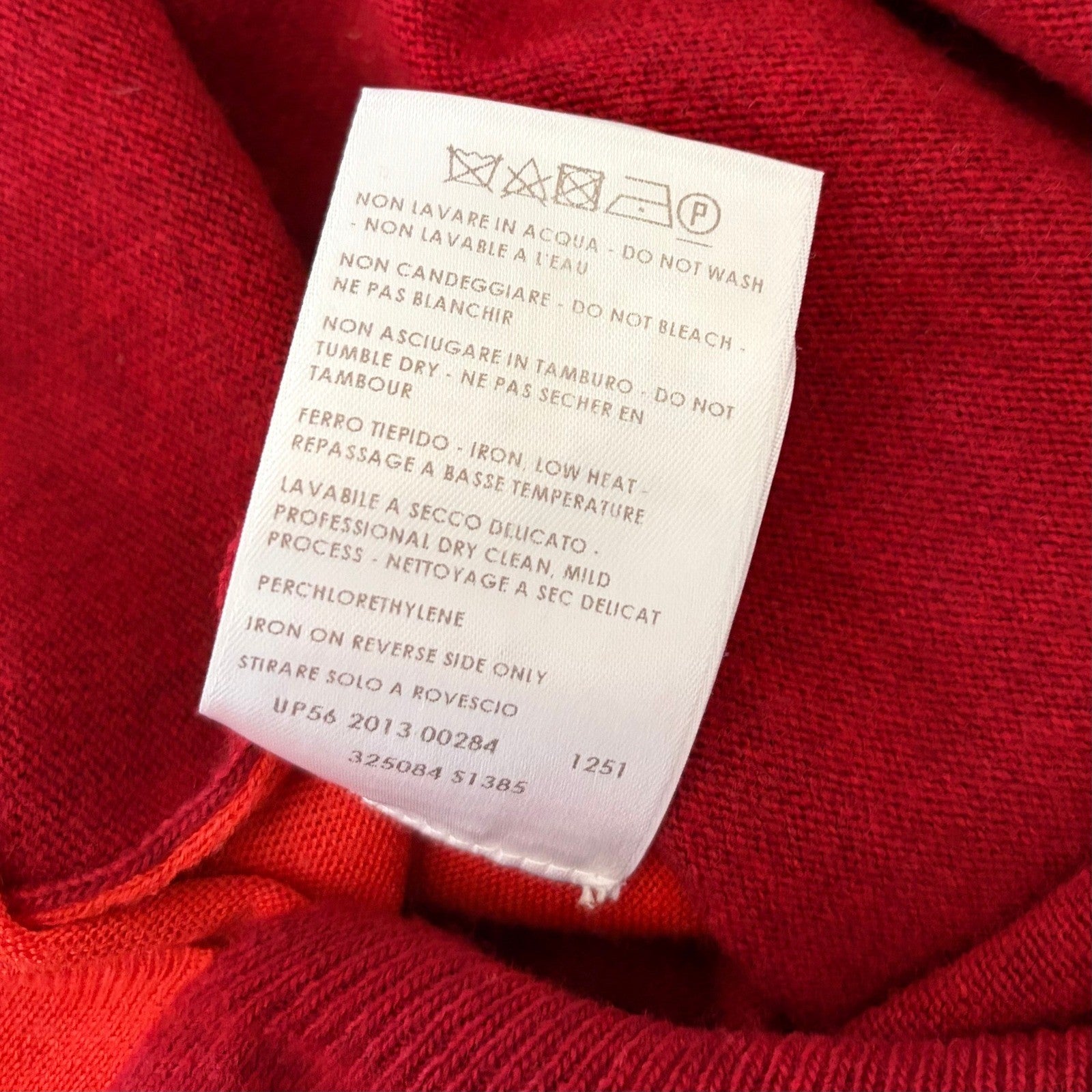 STELLA MCCARTNEY Wool Silk Colorblock Pullover Sweater Knit Red Orange 38 US 4