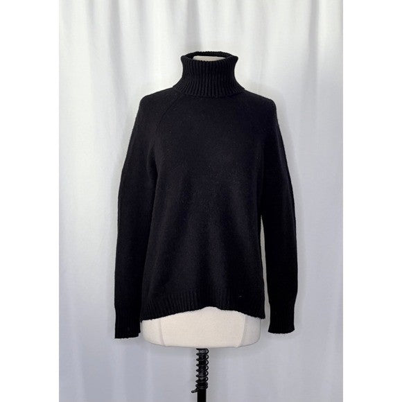 J. CREW Turtleneck Sweater Supersoft Yarn Solid Black Wool Alpaca Knit X-Small