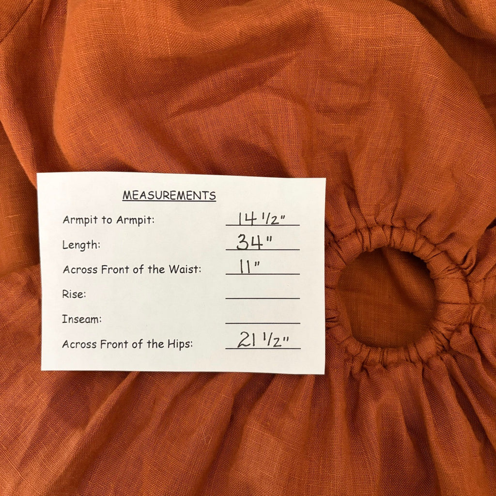 Revolve FAITHFULL THE BRAND Almero Linen Dress Brown Plain Spice Party X-Small