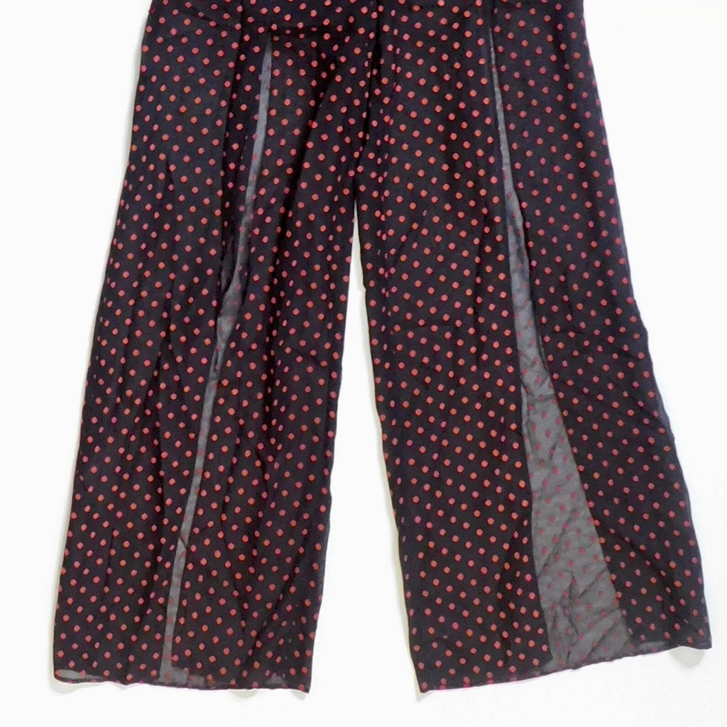 NWT!! THE FIFTH LABEL Titania Jumpsuit Black Red Clip Dot Dots Ruffle X-Small