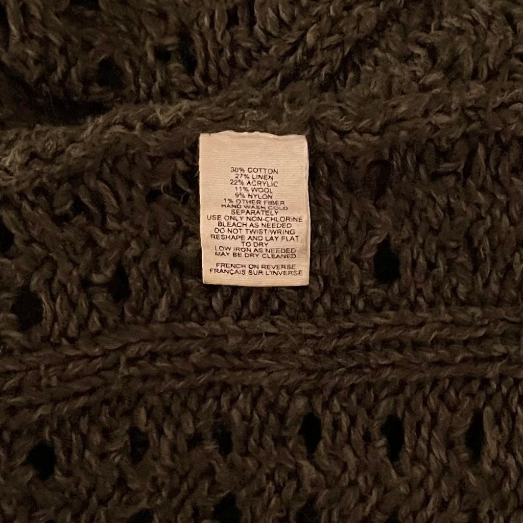 Anthropologie SLEEPING ON SNOW Eldora Turtleneck Sweater Green Linen Wool XS