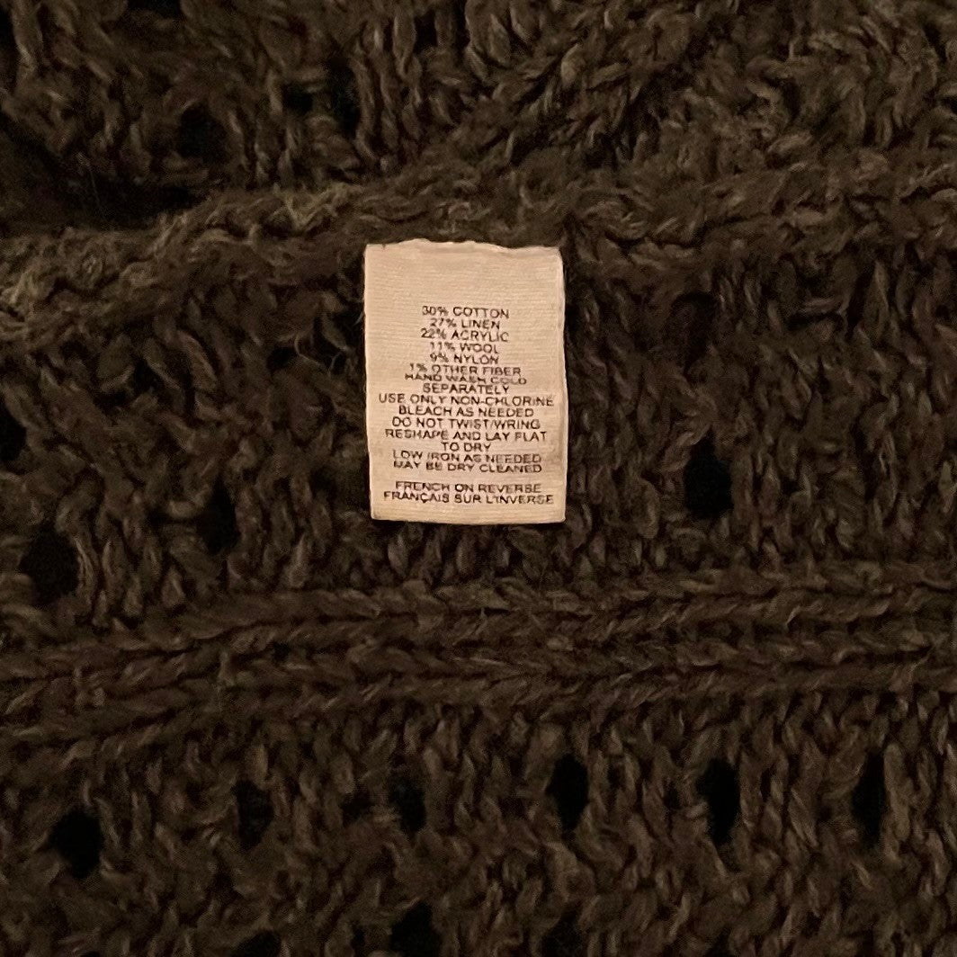 Anthropologie SLEEPING ON SNOW Eldora Turtleneck Sweater Green Linen Wool XS