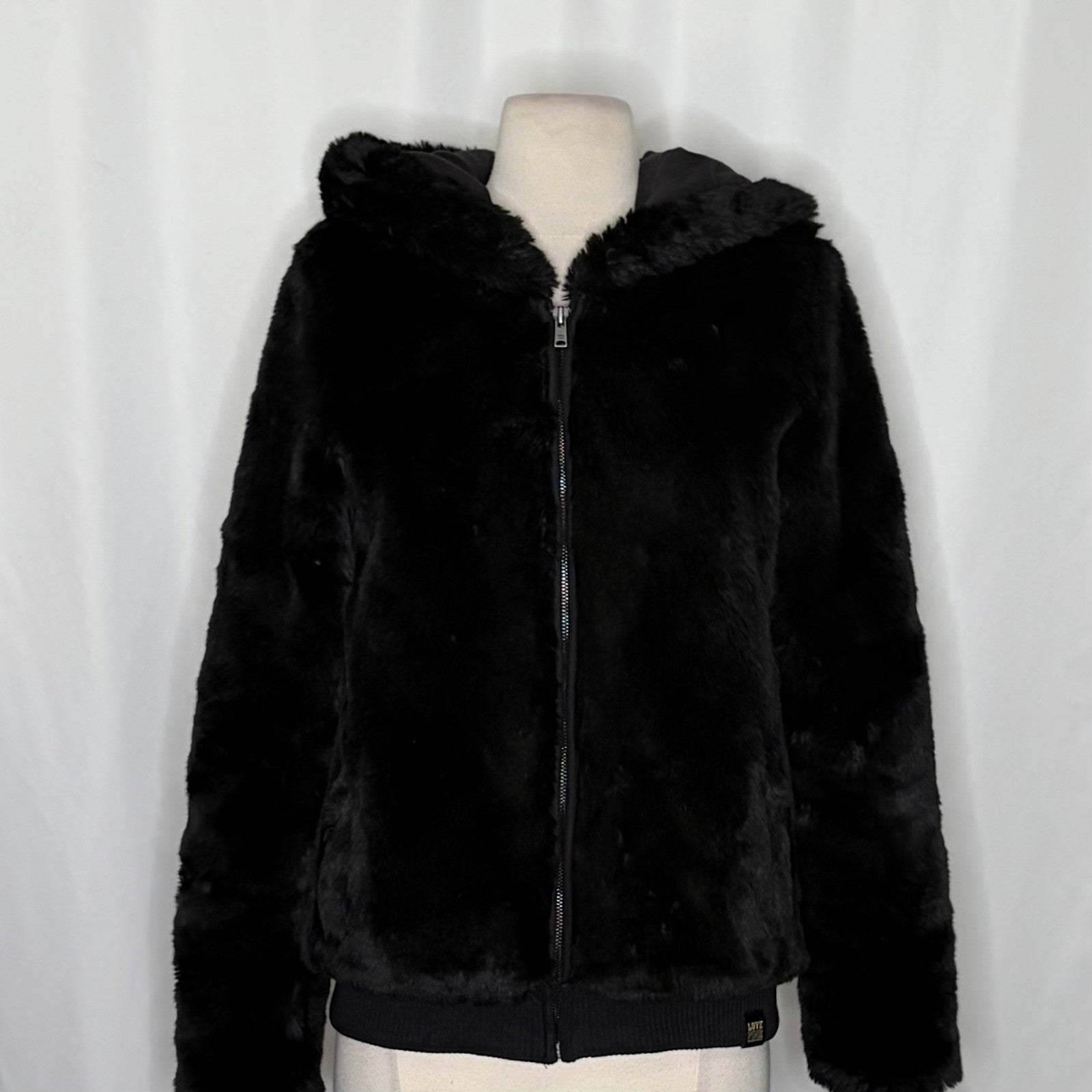 Victoria's Secret PINK Limited Edition Reversible Fur Coat Black Fashion Show S