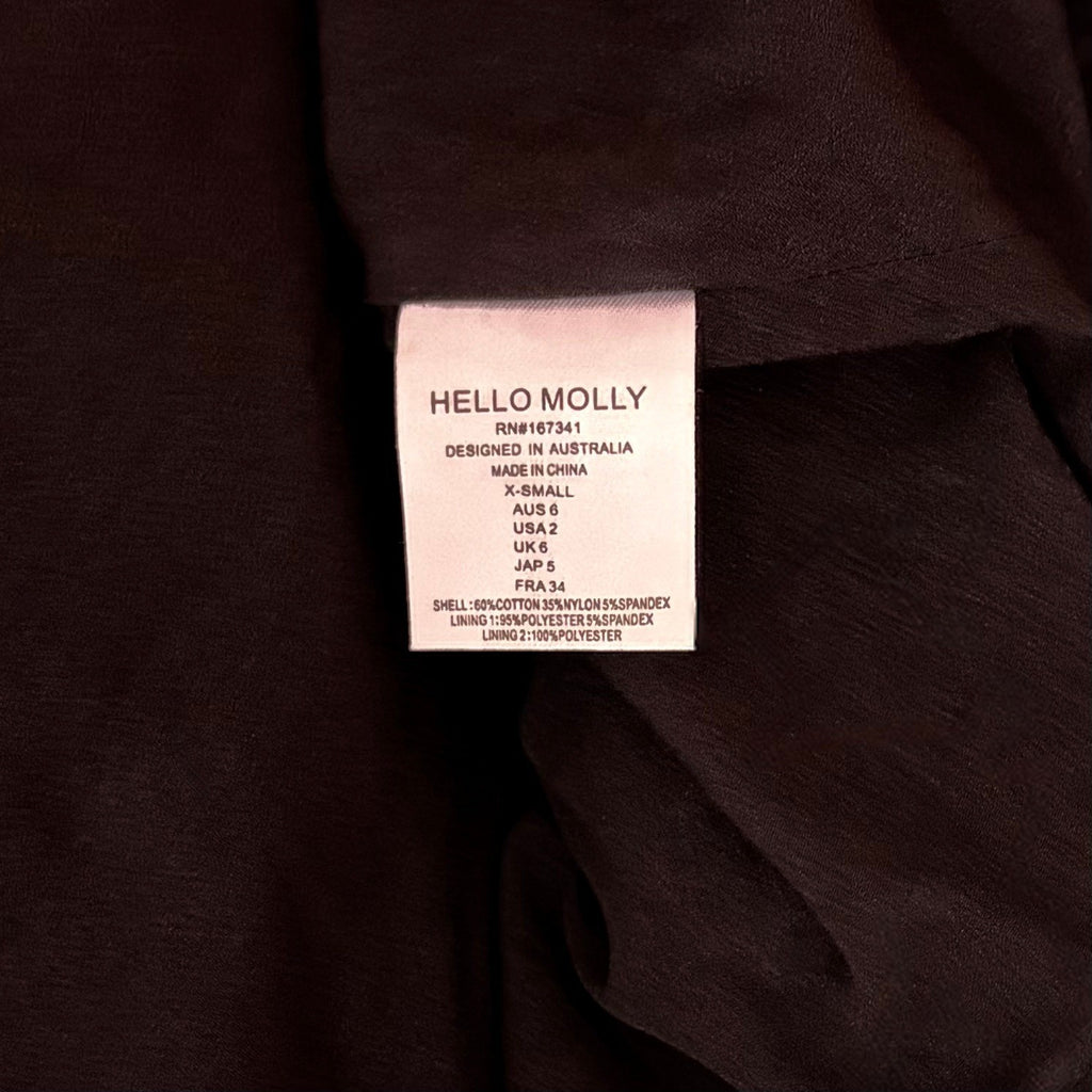 NWT!! HELLO MOLLY Upon A Cloud Strapless Bubble Midi Dress Solid Black X-Small