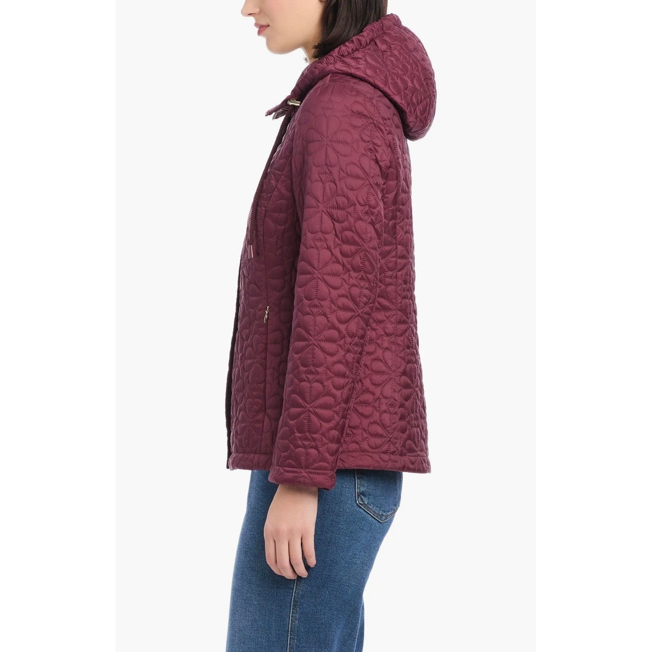NWT!! KATE SPADE New York Water Resistant Hooded Floral Quilted Jacket X-Large