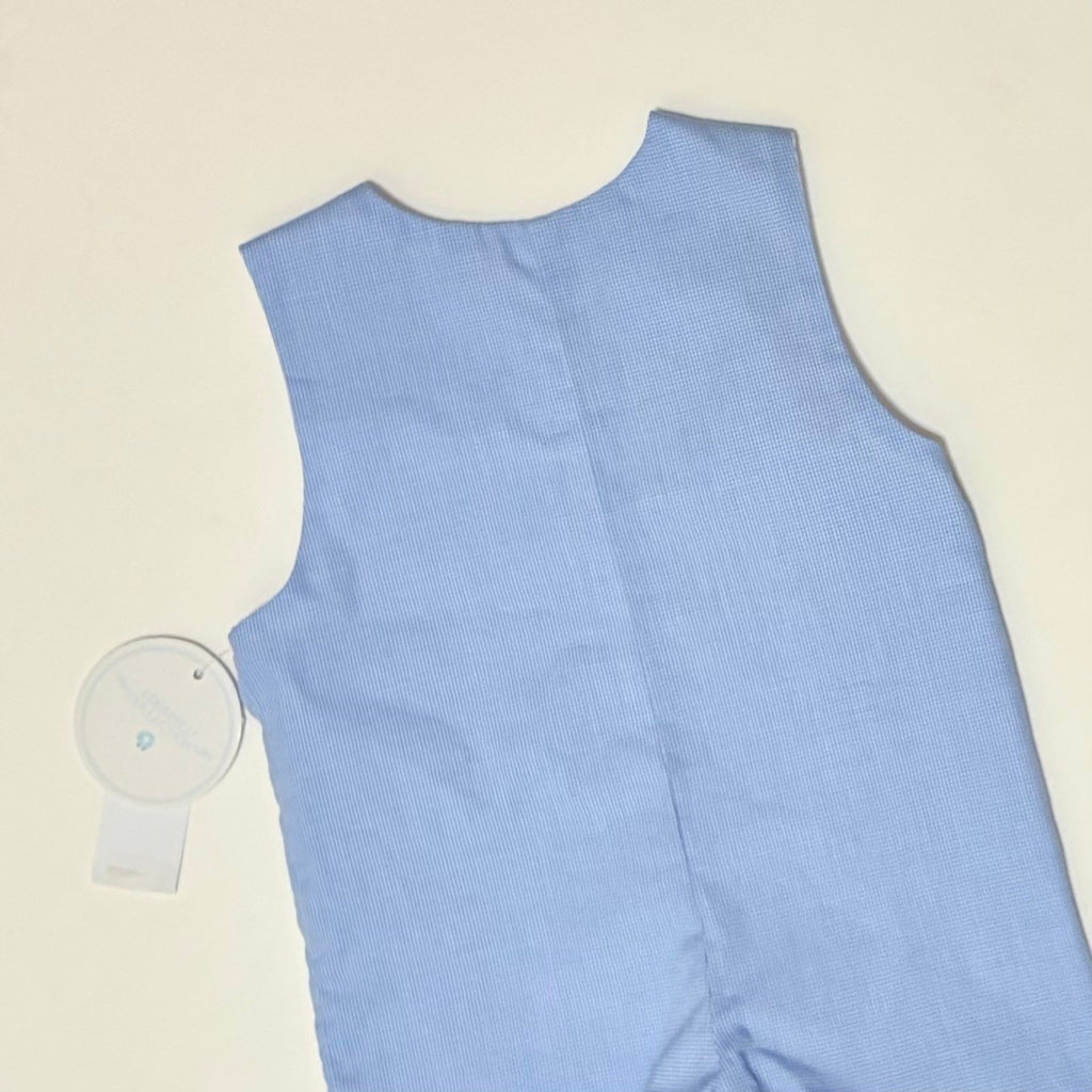 NWT!! EDGEHILL COLLECTION Smocked Bunny Gingham Plaid Romper Blue 12 Months