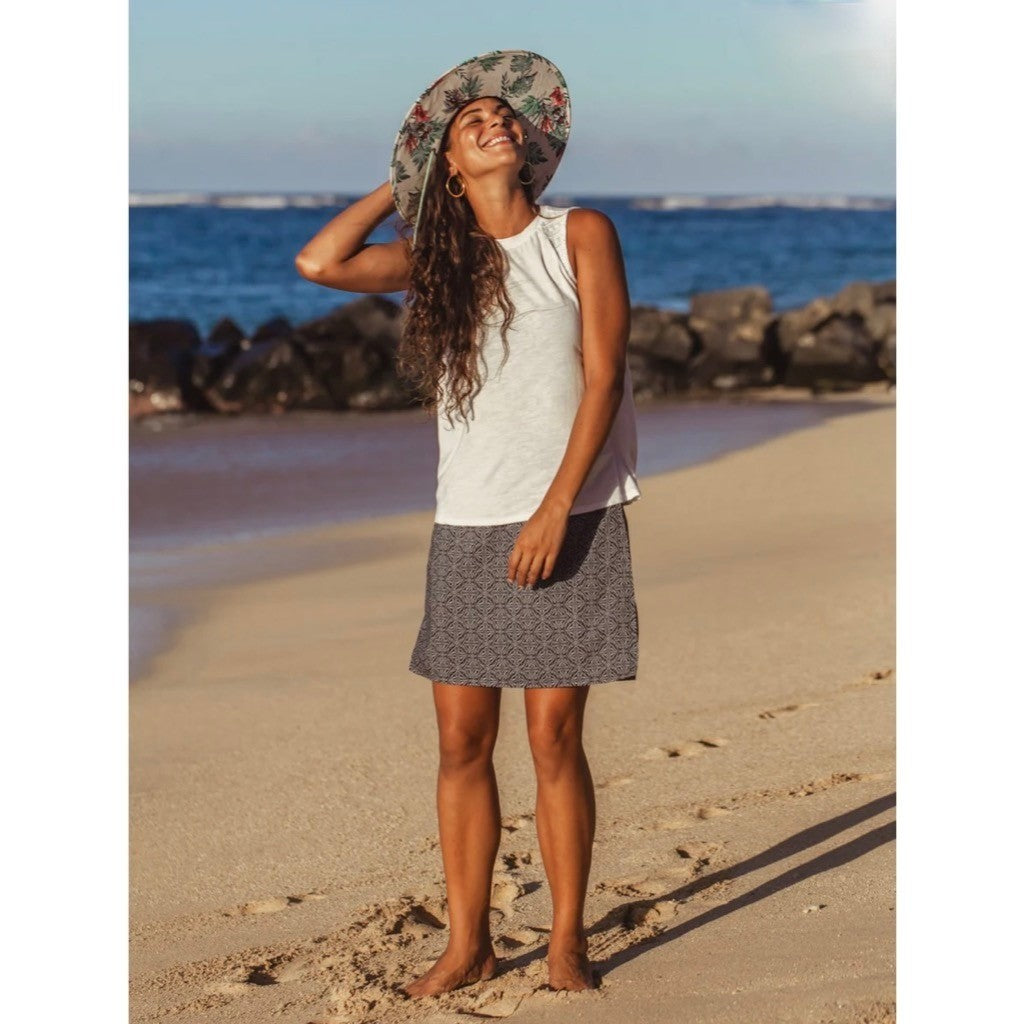 RIPSKIRT HAWAII Rip Skirt Length 2 Wrap Skirt Black Pearl Batik Grey Medium