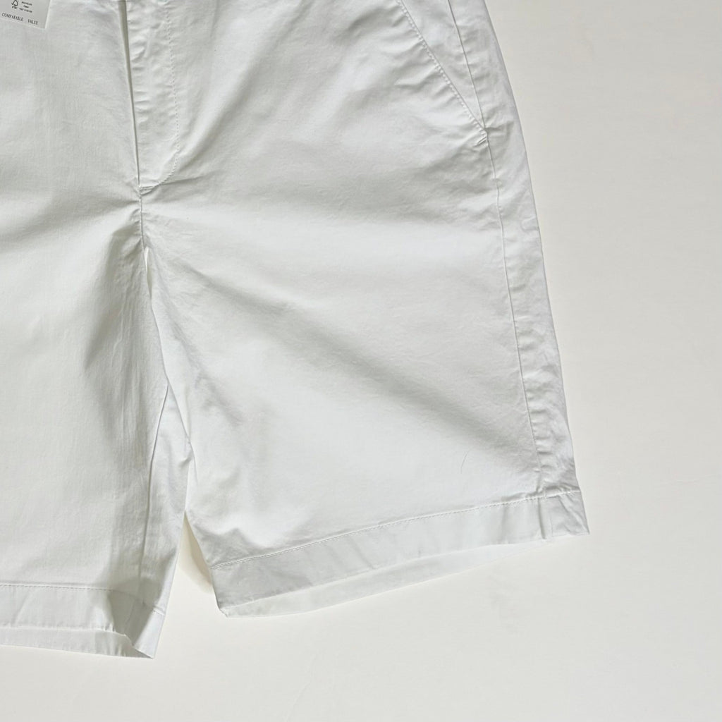 NWT!! J. CREW Factory 9" Frankie Bermuda Chino Shorts Solid White Preppy Size 12