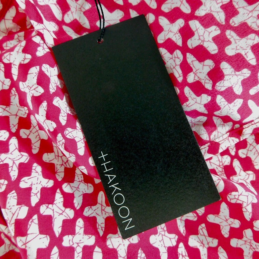 NWT!! THAKOON Addition Silk Printed Tank Top Geranium Pink White Size 2