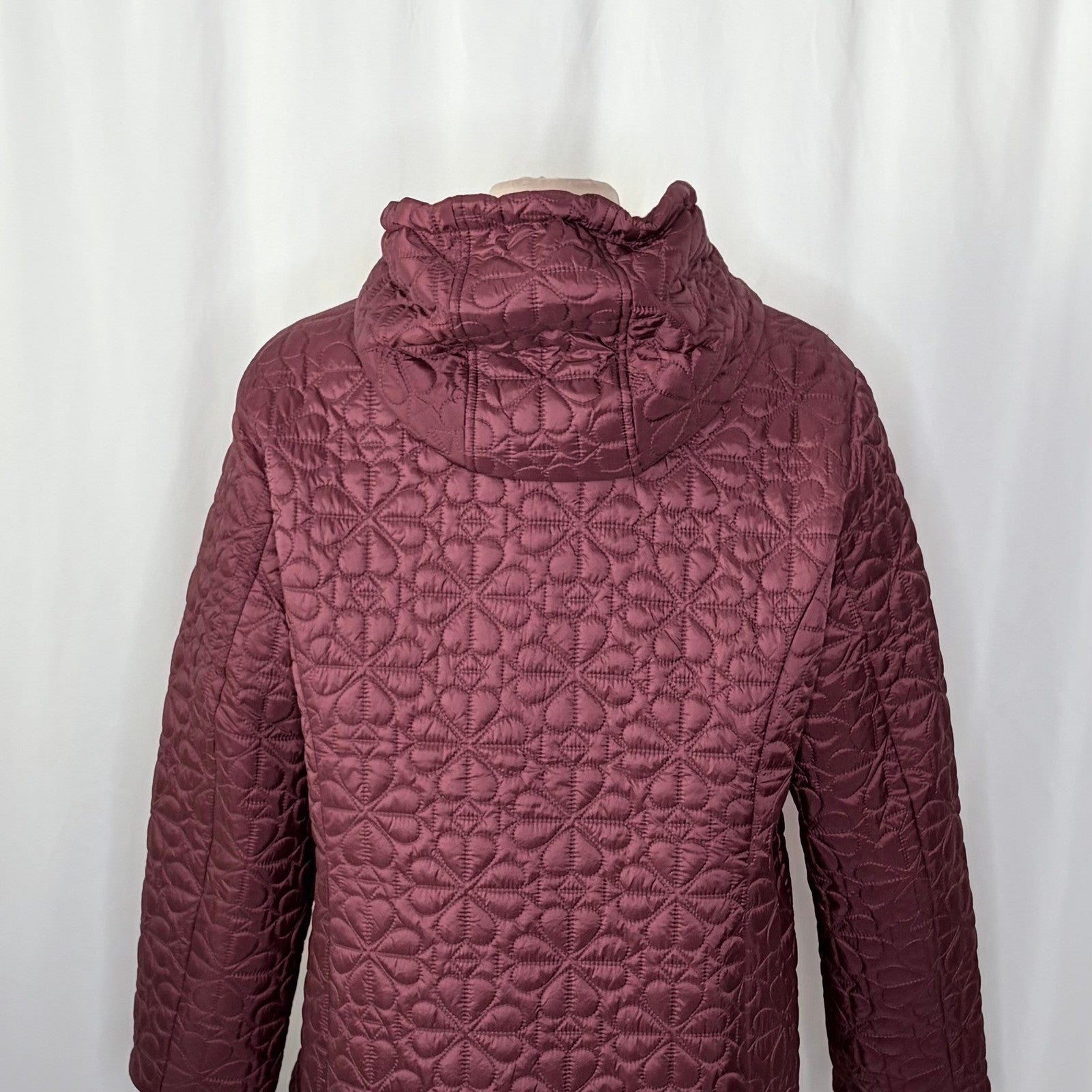 NWT!! KATE SPADE New York Water Resistant Hooded Floral Quilted Jacket X-Large