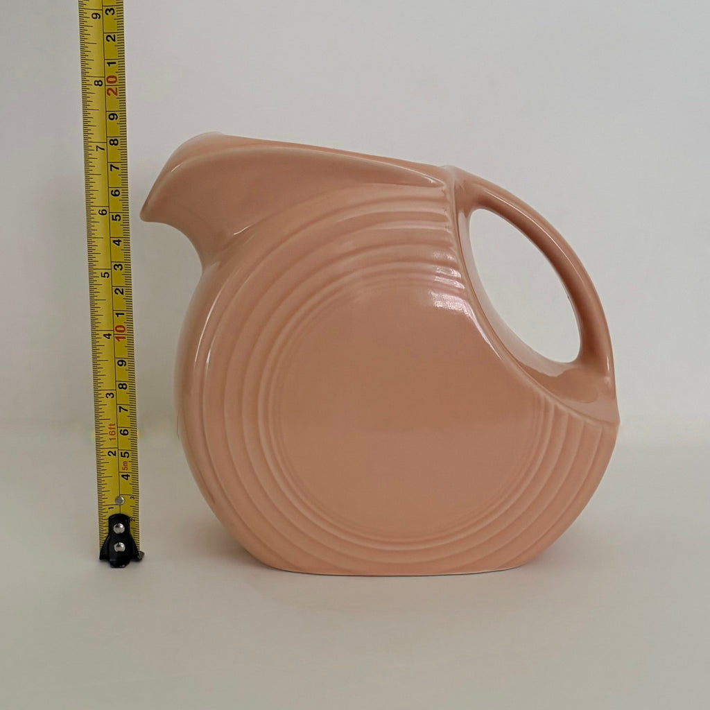 Vintage FIESTA Apricot Disc Water Pitcher Homer Laughlin Ceramic Large Made USA