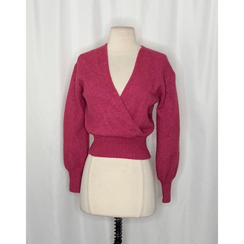 Aritzia WILFRED SoftSpoke Dear Sweater Relaxed V-Neck Wrap Wweater XXS XX-Small