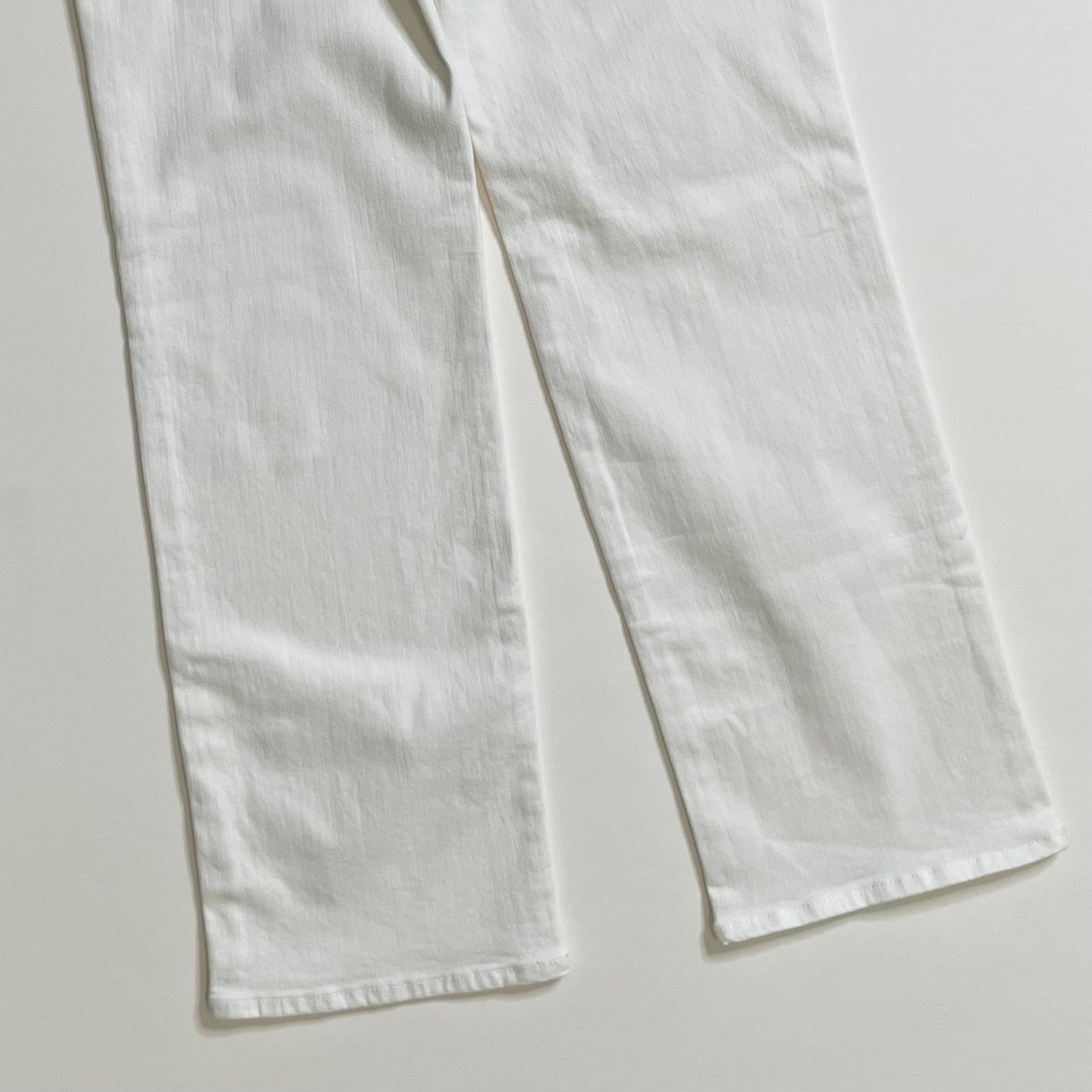 NWT!! J. CREW Lower Rise Full Length Slim Wide Jeans Solid White Retro Size 24