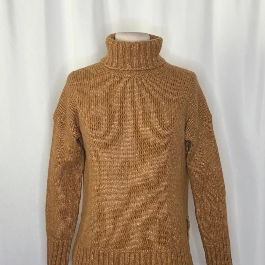 EVERLANE The Cloud Turtleneck Sweater Wool Alpaca Heathered Chai Small
