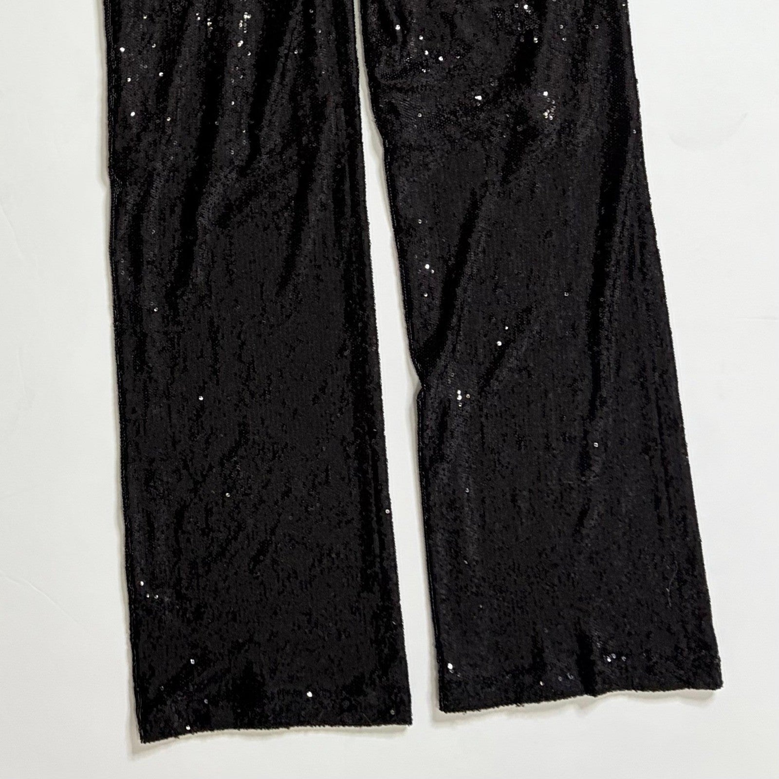 CINQ A SEPT Shelby Black Sequin Jumpsuit Halter Neck Party Cocktail Size 4