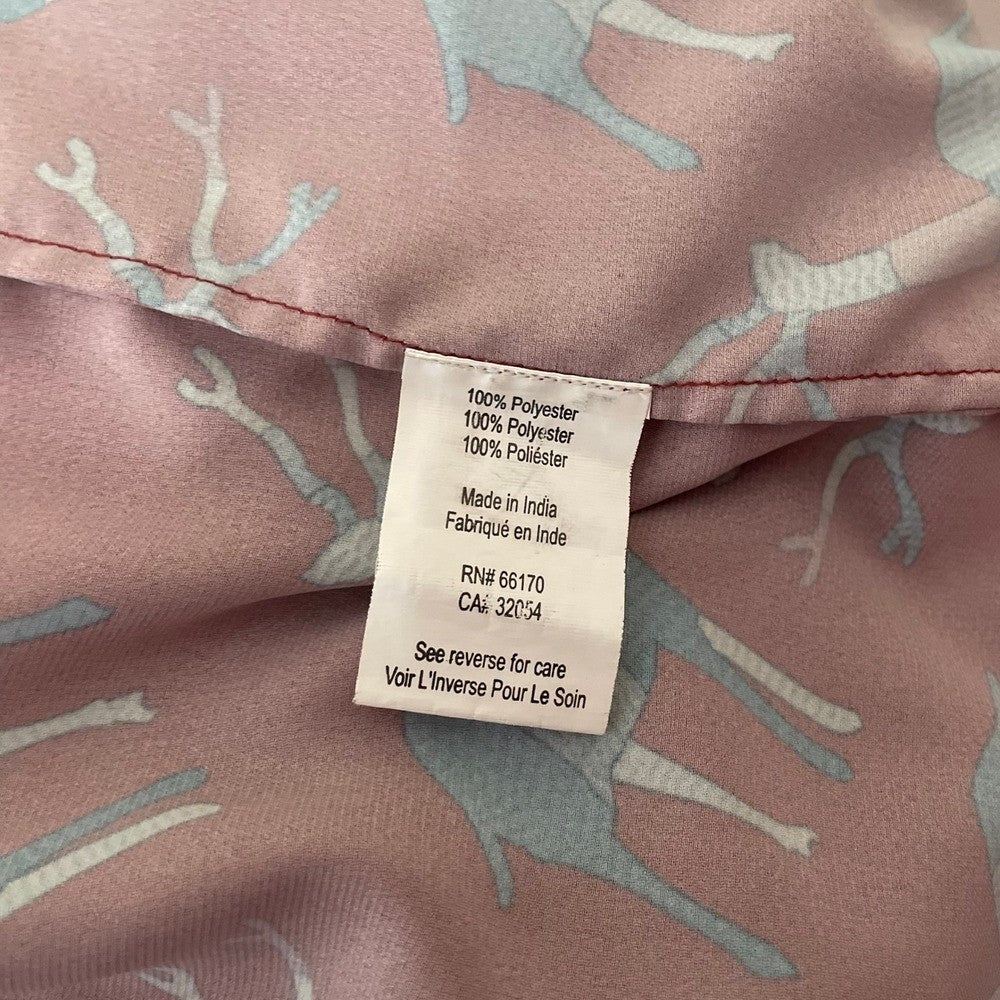 Anthropologie GEISHA DESIGNS Reindeer Deer Print Pleated Top Blouse Medium