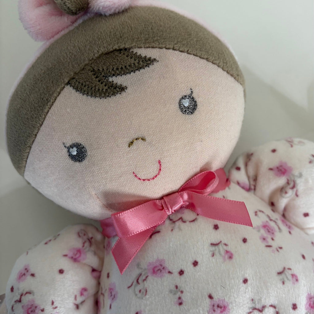 NWT!! LITTLE ME Jackie Retro 10" First Plush Doll Floral Pink Baby Toddler
