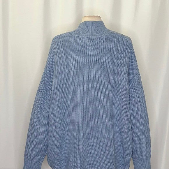 Revolve WEWOREWHAT Oversized Cardigan Sweater Chunky Knit Storm One Size
