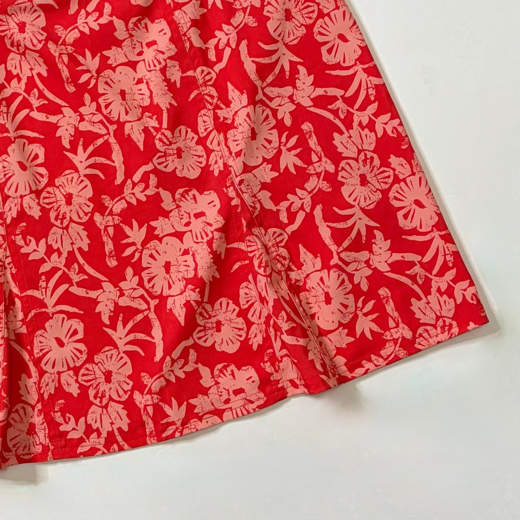 RIPSKIRT Hawaii Rip Skirt Length 2 Wrap Skirt Pink Floral Hibiscus X-Large