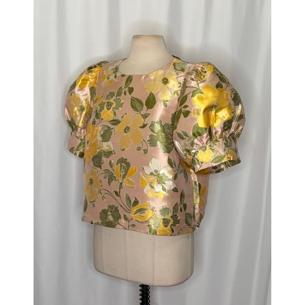 NWT! Tuckernuck POMANDER PLACE Floral Lotus Jacquard Thea Blouse X-Large