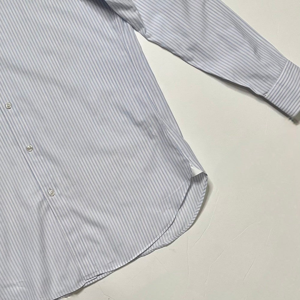 Men's J. CREW Ludlow Buttondown Dress Shirt Blue Pink White Striped Office Large