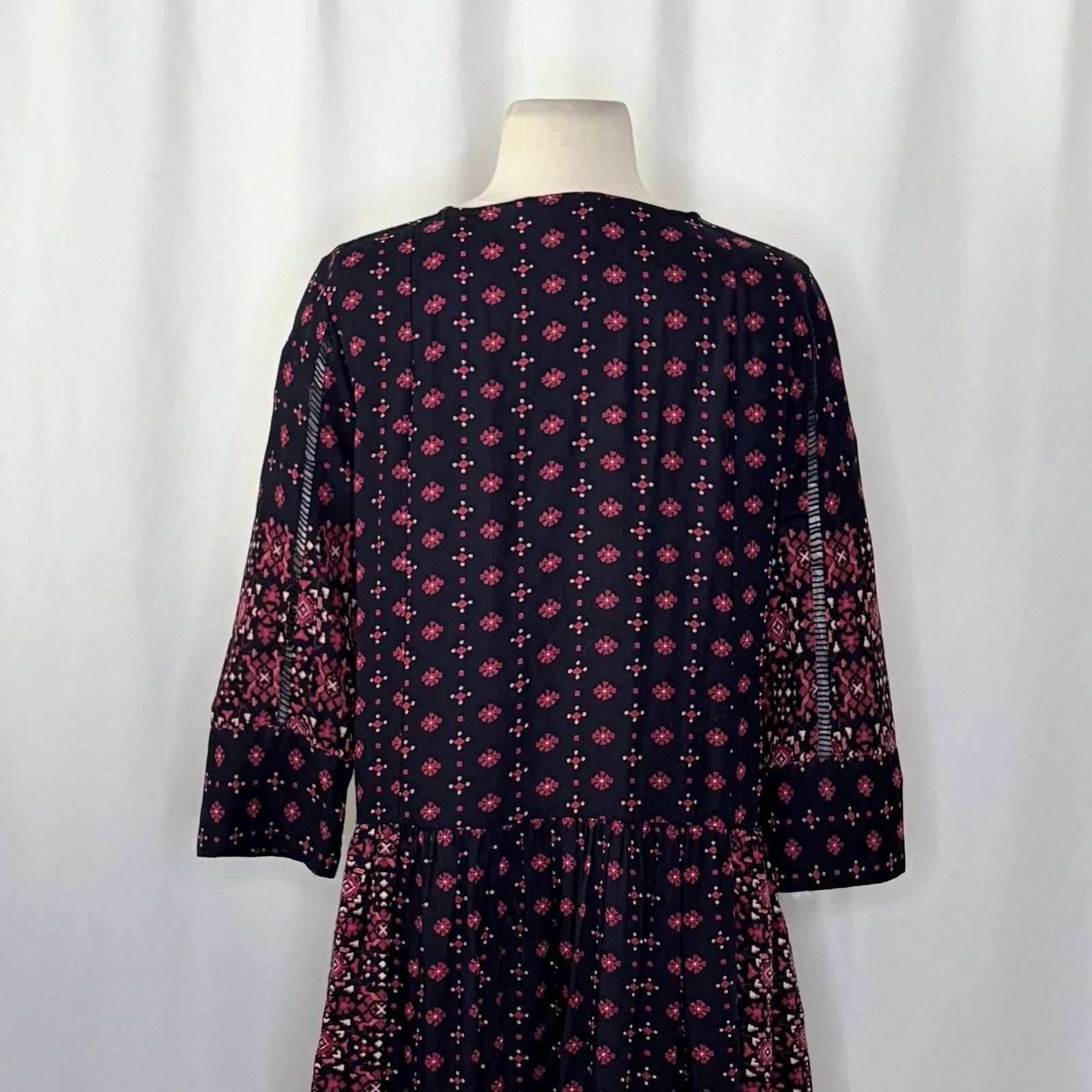 Anthropologie VANESSA VIRGINIA Kaleidoscope Beaded Shirtdress Dress Medium