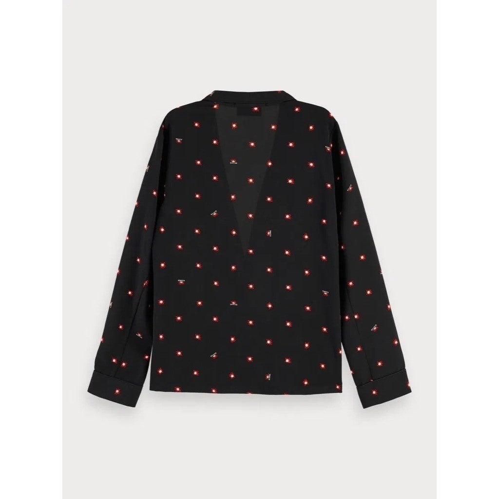 NWT!! SCOTCH & SODA Allover Sun Print Blazer Black Single Button Pockets X-Small