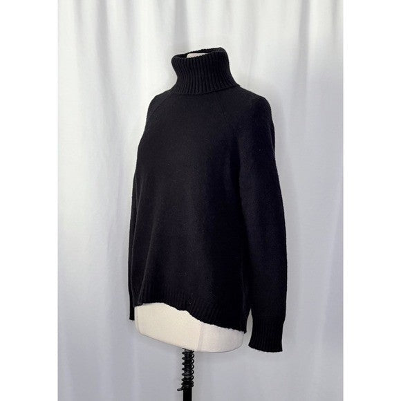 J. CREW Turtleneck Sweater Supersoft Yarn Solid Black Wool Alpaca Knit X-Small