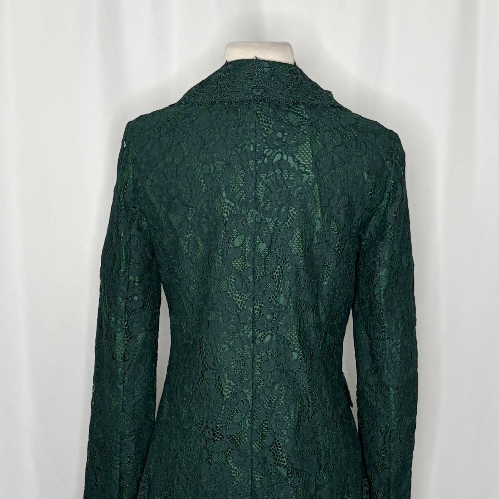 NEW!! SUNDANCE Emerald Green Verde Lace Blazer Jacket Coquette Lacey X-Small