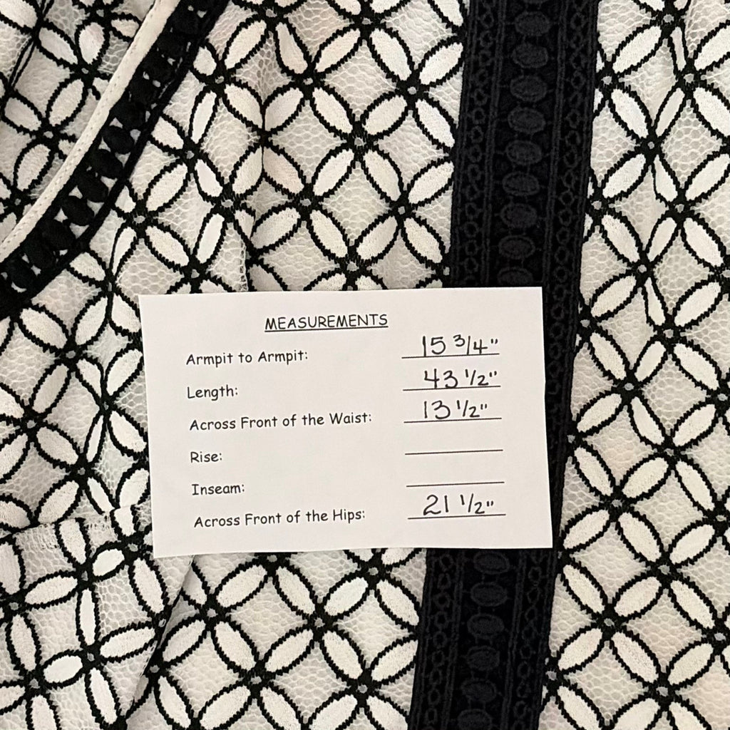 Anthropologie ERI + ALI Ninetta Lace Dress Halter Neck Black White Lacey Size 4