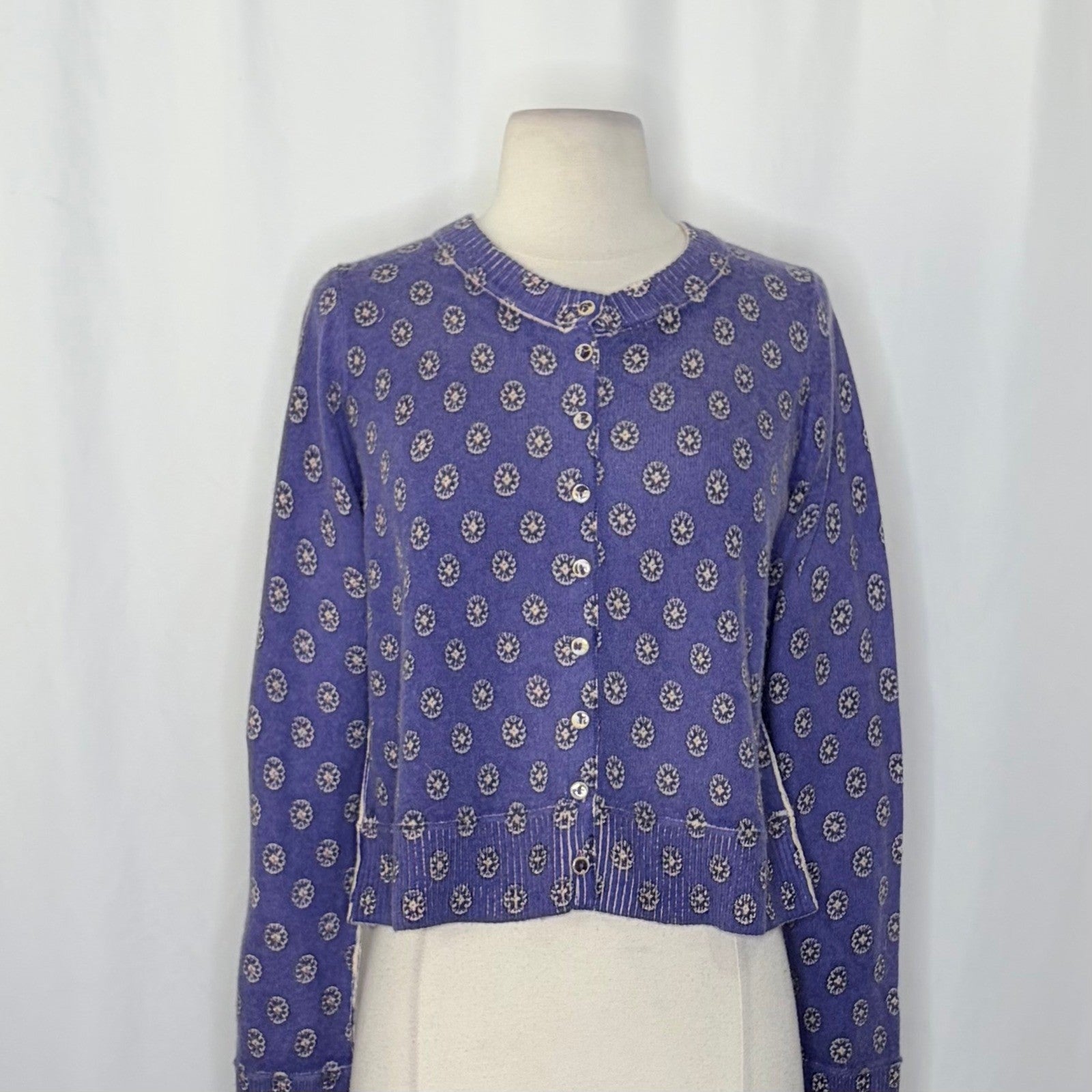 NWT!! FREE PEOPLE Nocturnal Patterned Cardigan Sweater Cardi Floral Small