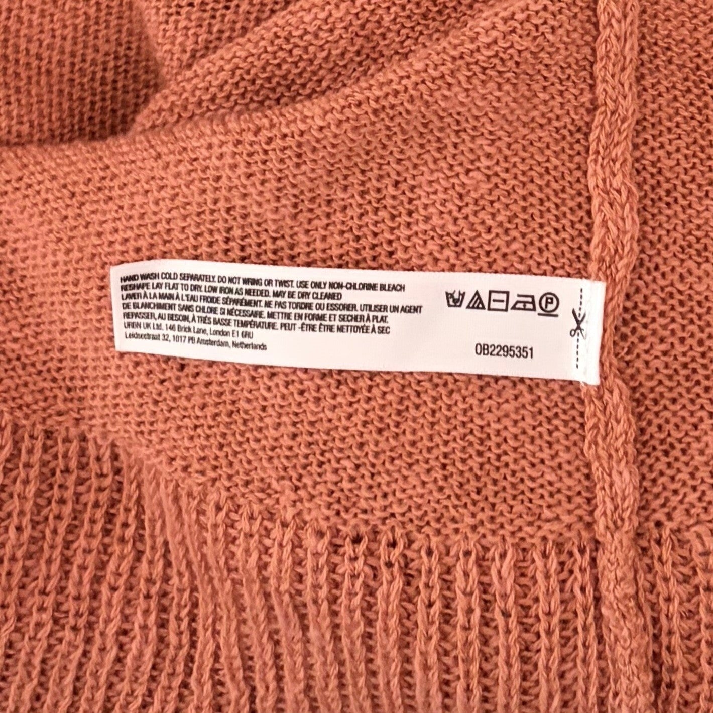 FREE PEOPLE Free-est V Neck Pullover Sweater Orange Knitwear Boho Bohemian Small
