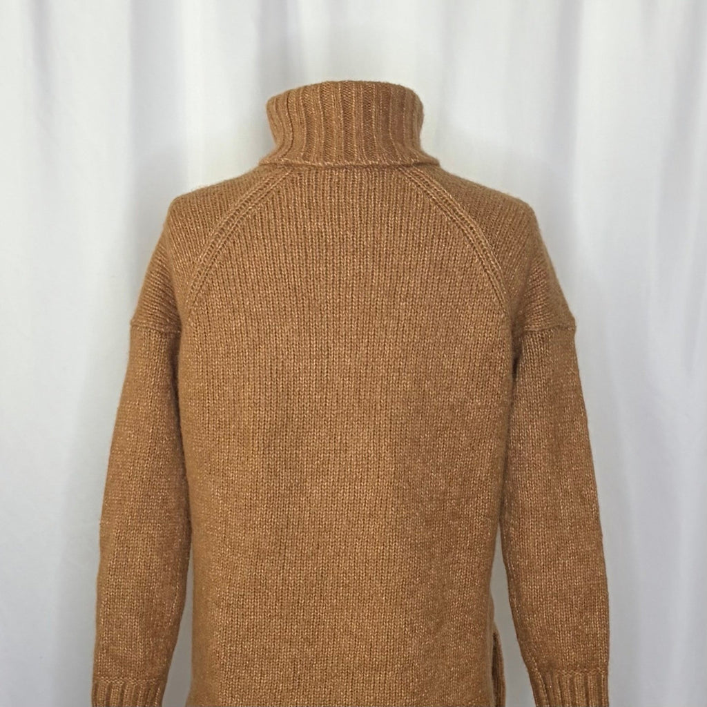 EVERLANE The Cloud Turtleneck Sweater Wool Alpaca Heathered Chai Small