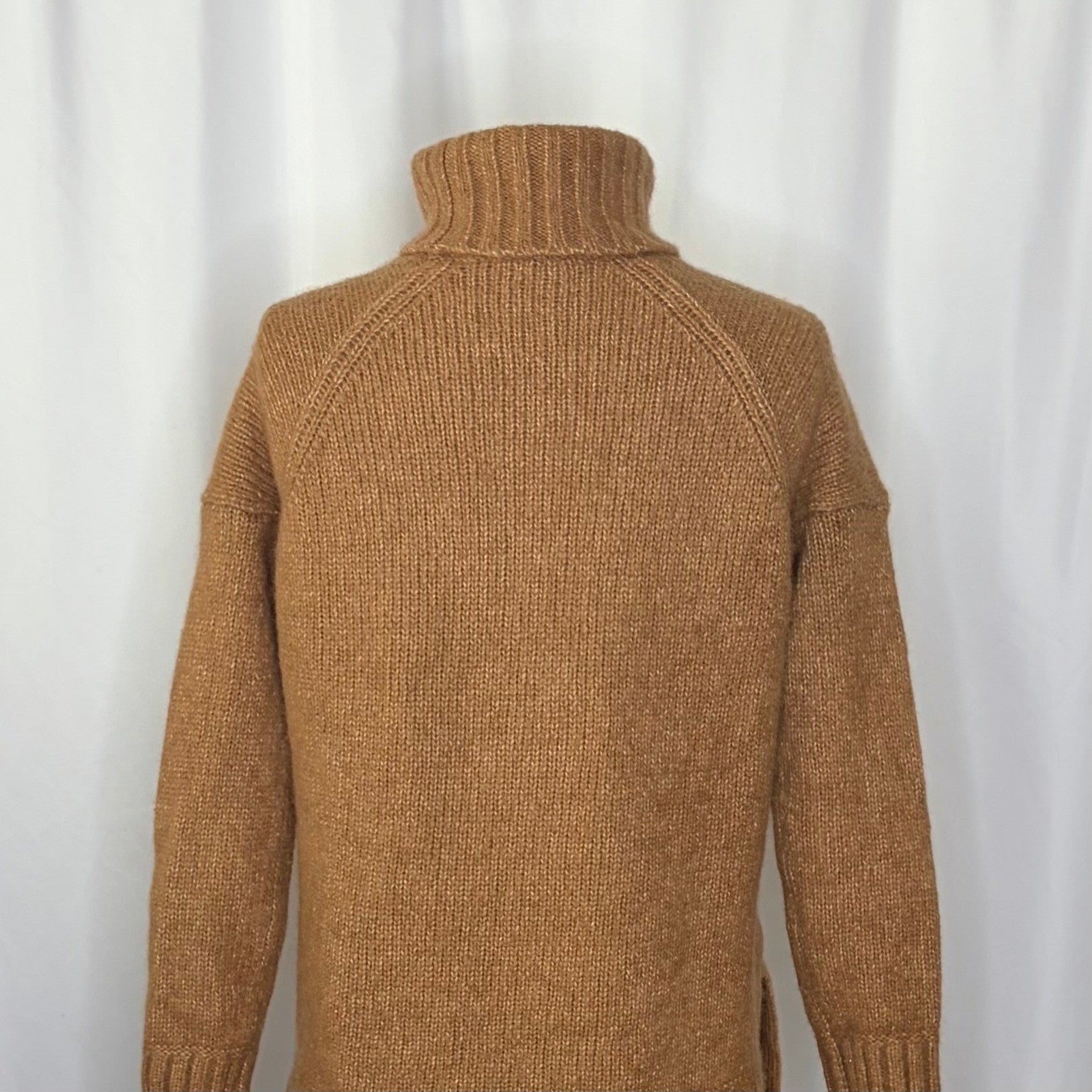 EVERLANE The Cloud Turtleneck Sweater Wool Alpaca Heathered Chai Small