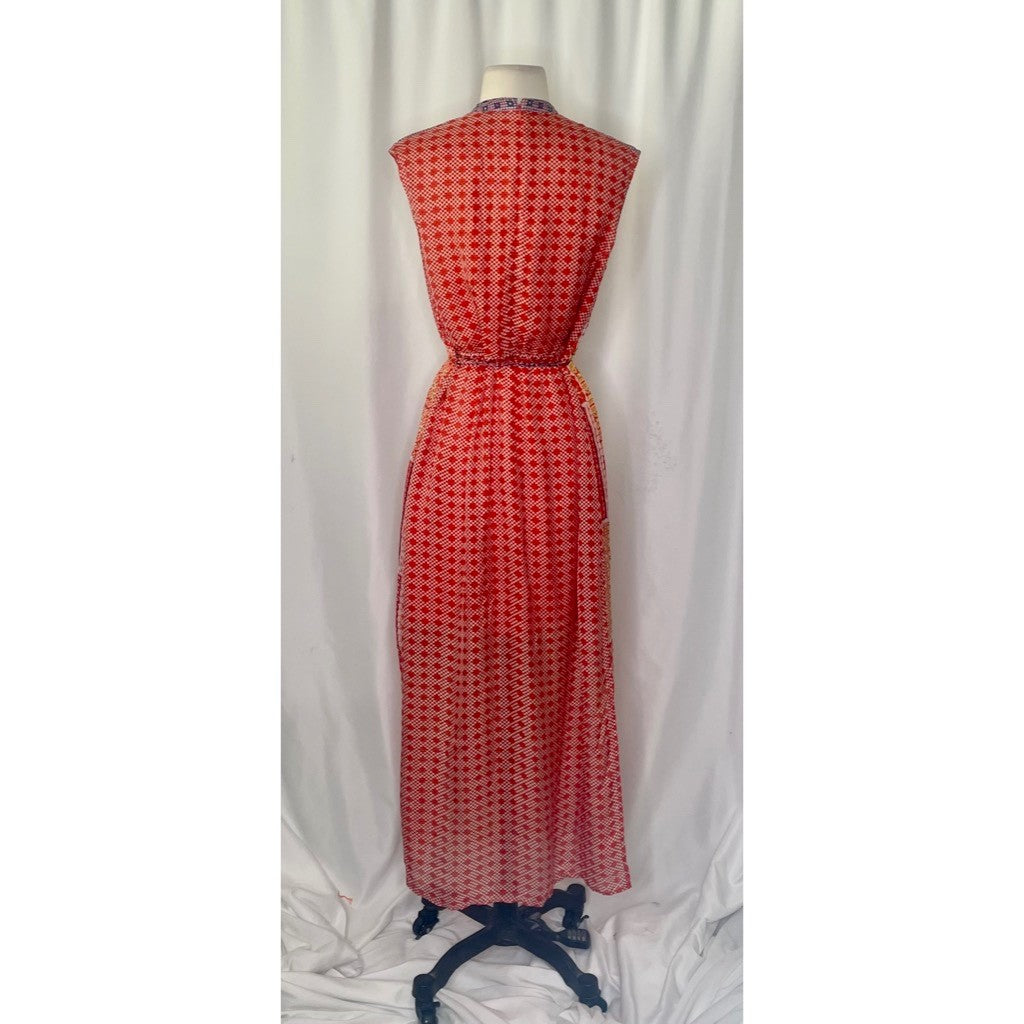 Anthropologie TANVI KEDIA Embroidered Beaded Sol Dress Maxi Bohemian Boho Small