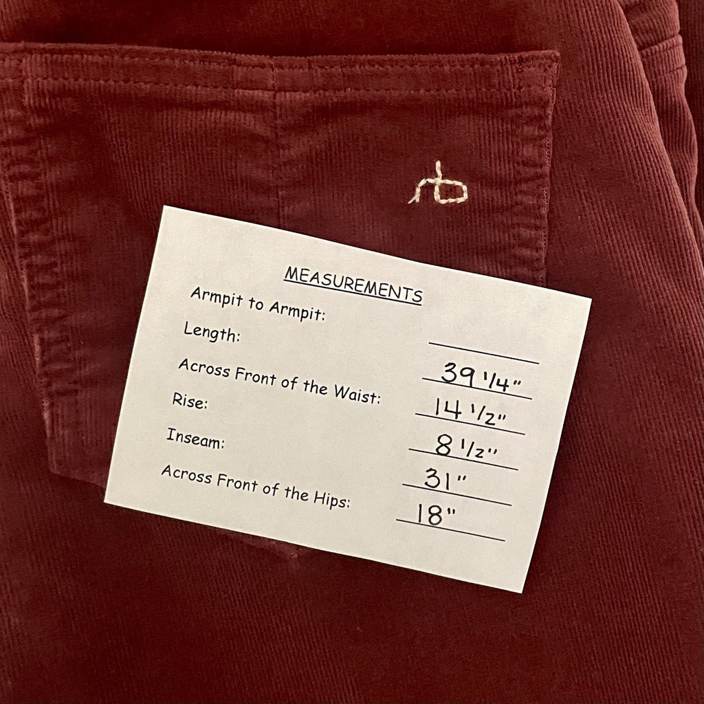 RAG & BONE The Skinny Cord Stretch Corduroy Pants Solid Clay Streetwear Size 27
