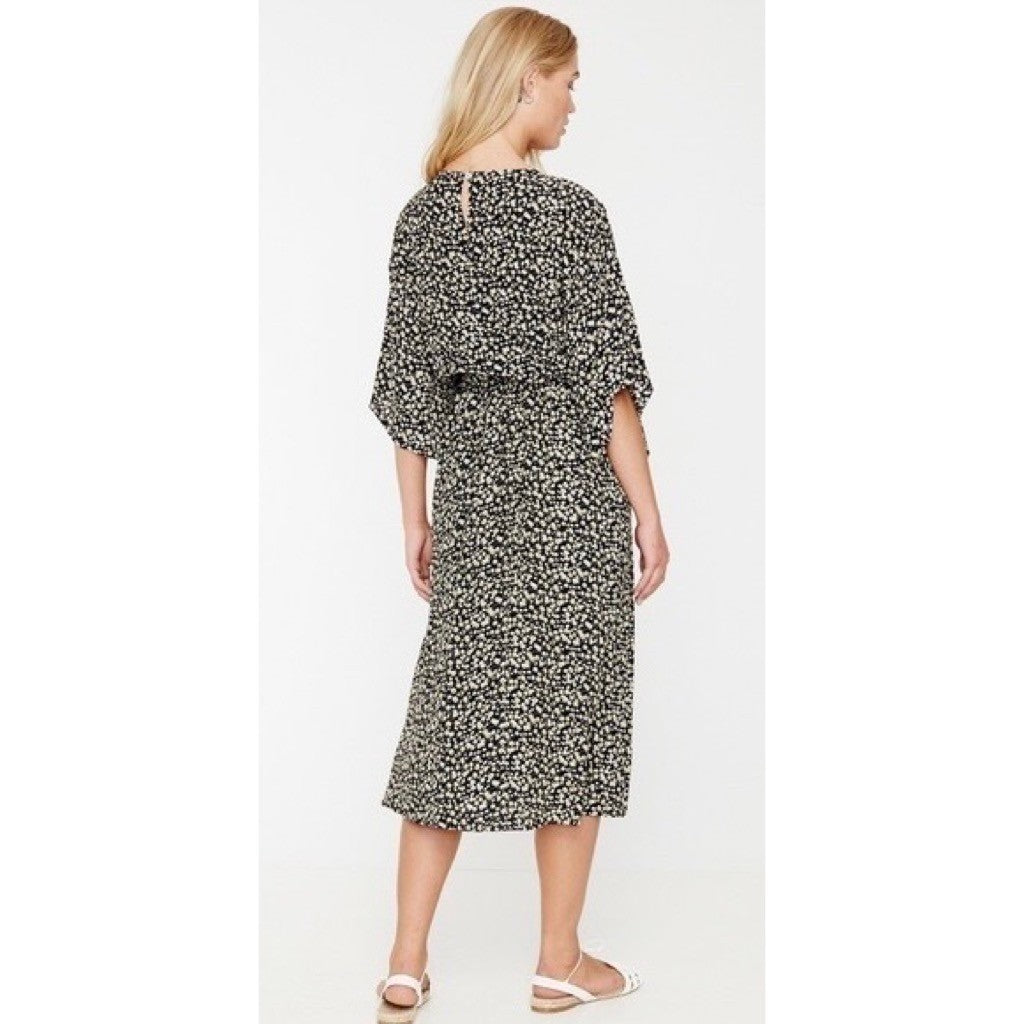 FAITHFULL THE BRAND Massimo Midi Dress Floral Blossom Village Tie Front Small
