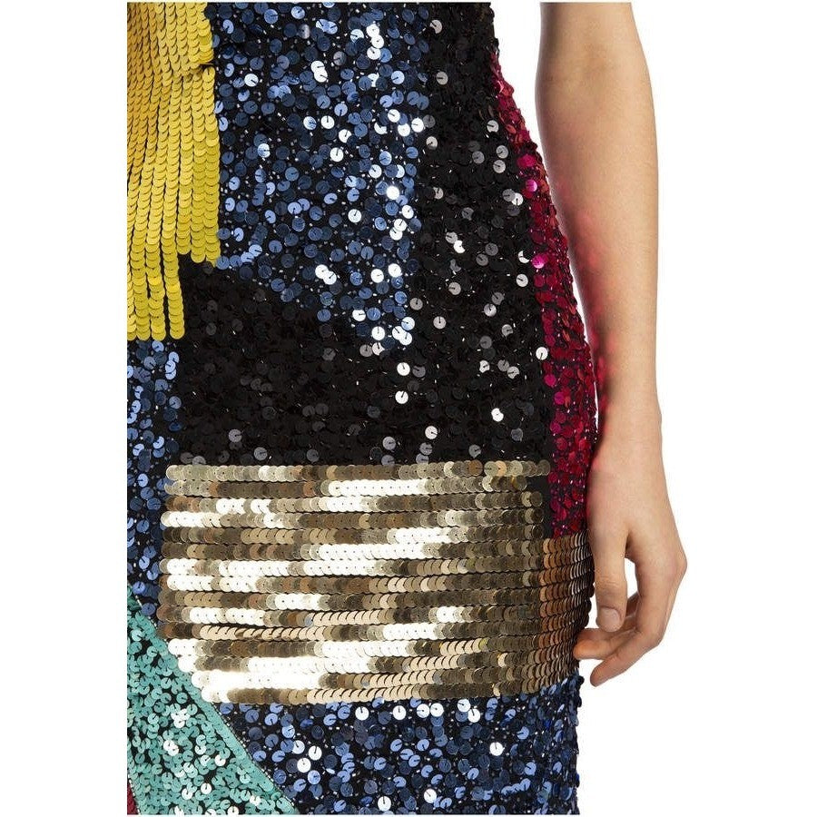 NWT!! ALICE + OLIVIA Nat Sequin Embellished Dress Sheath Beaded Colorful Size 2