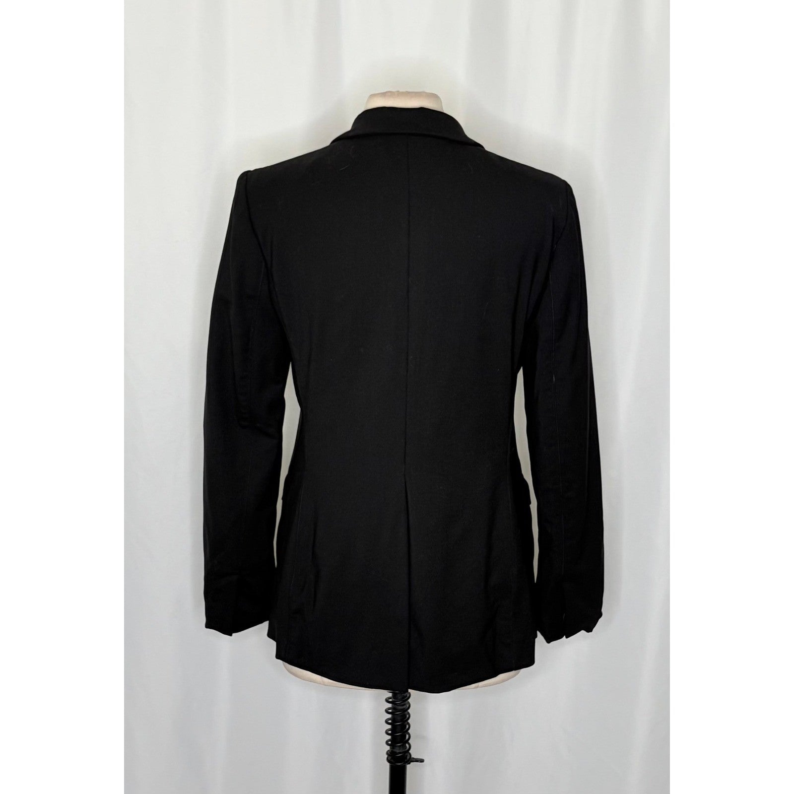 M.M. LAFLEUR The Yiyan Classic Blazer Italian Wool Twill Solid Black Size 10
