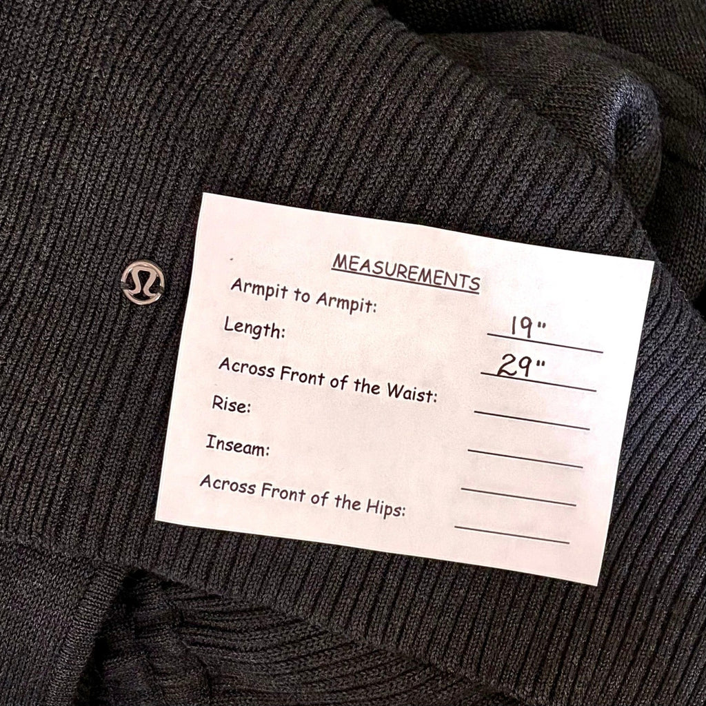 LULULEMON Peace Of Mind Wrap Cardigan Sweater Heathered Black Athleisure Size 8