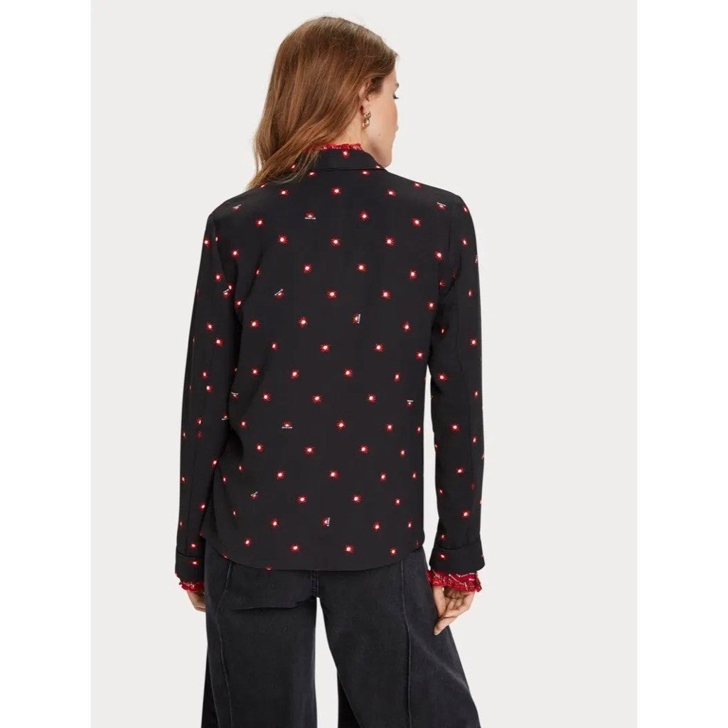 NWT!! SCOTCH & SODA Allover Sun Print Blazer Black Single Button Pockets X-Small