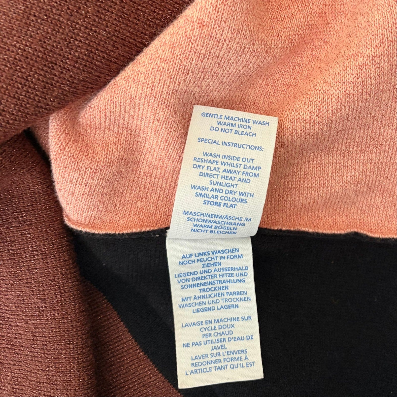 BODEN Rosemary Sparkle Knit Fit N' Flare Dress Pink Chocolate Brown US Size 6
