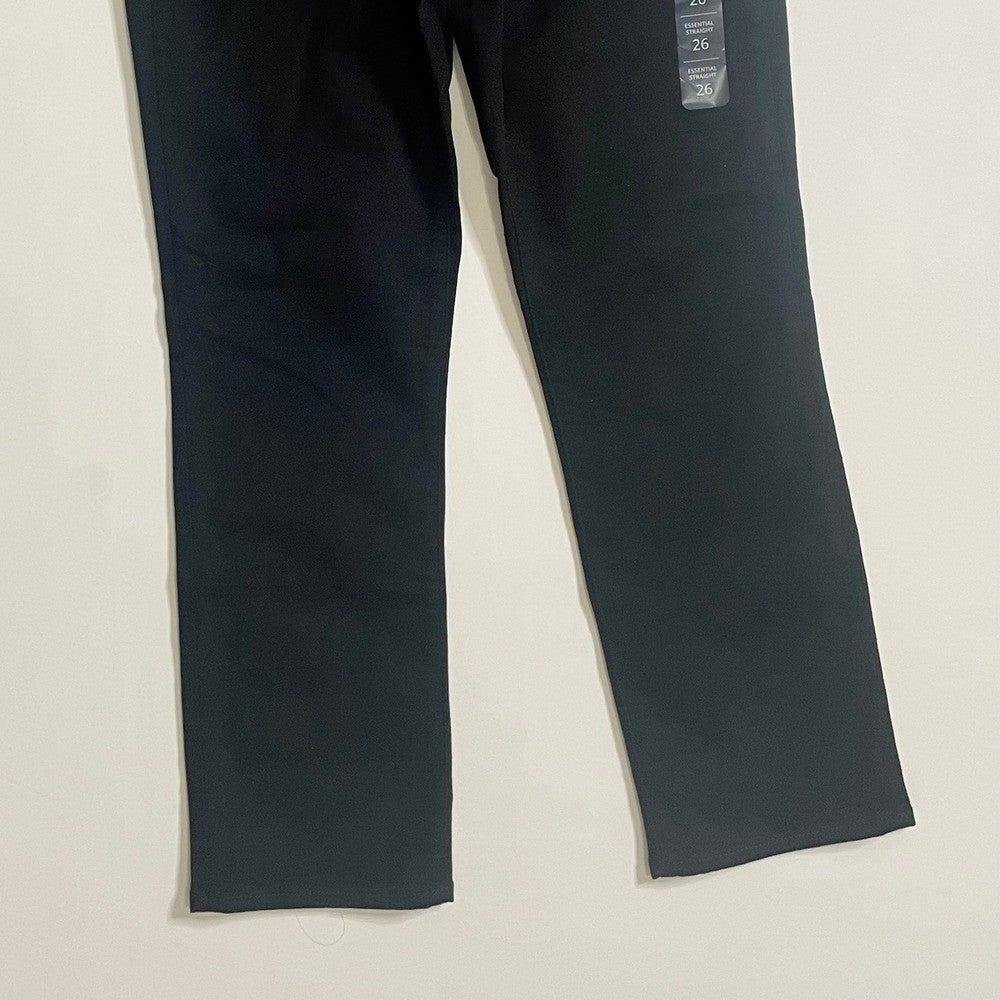 NWT!! J. CREW Factory Essential Straight Jeans All-Day Stretch Solid Black 26