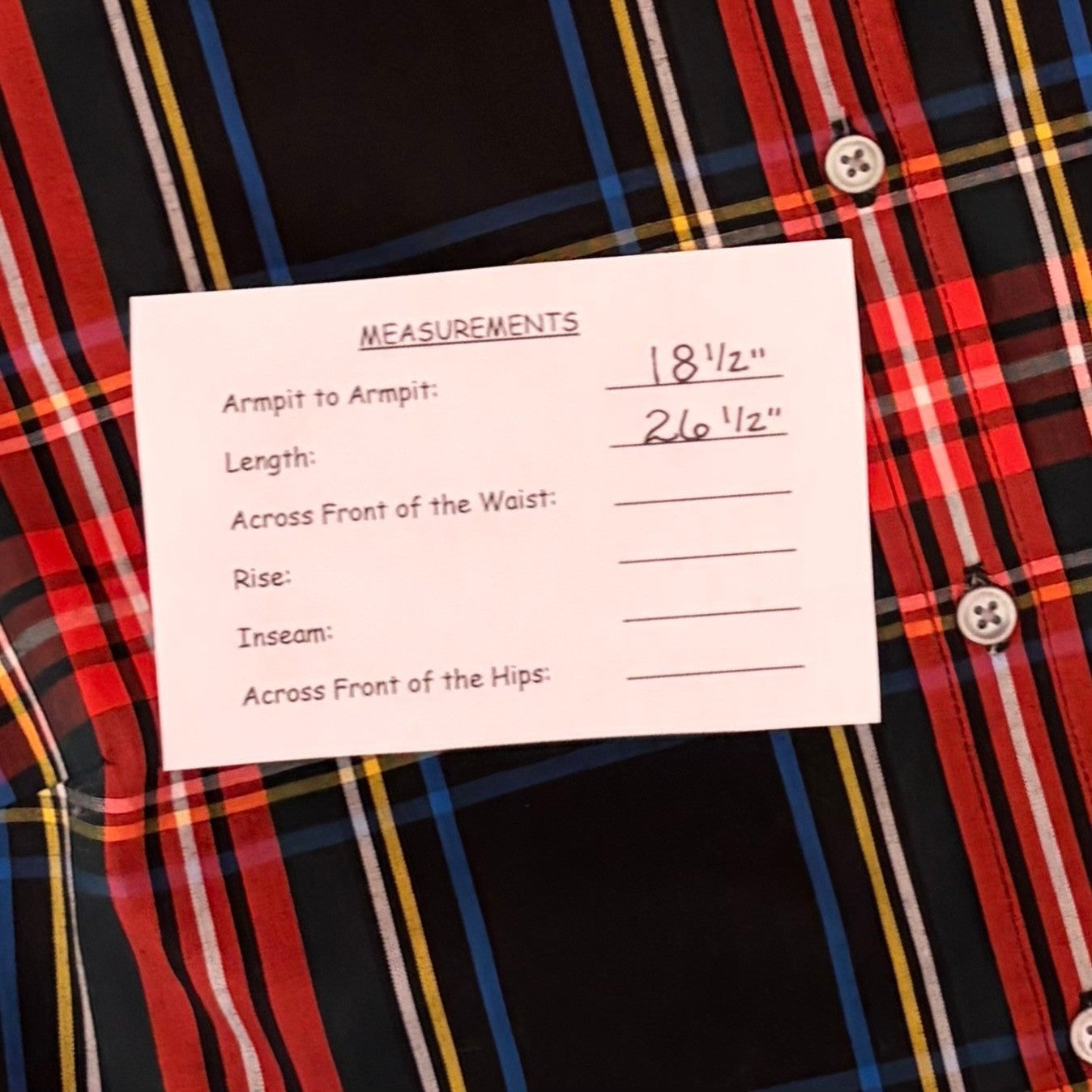 J. CREW Slim Stretch Perfect Shirt Top Black Stewart Tartan Plaid Buttons Size 4
