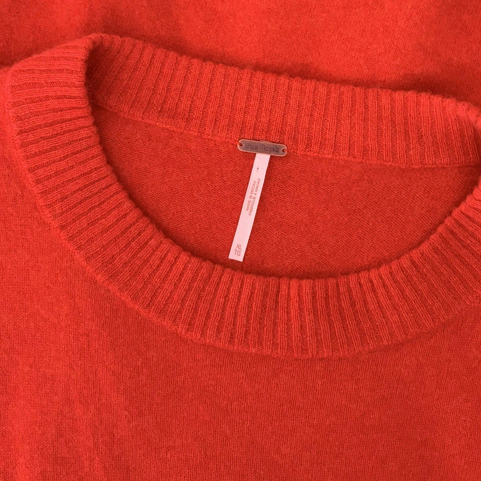 FREE PEOPLE Cashmere Mila Sweater Crew Neck Pullover Knit Oversized X-Large