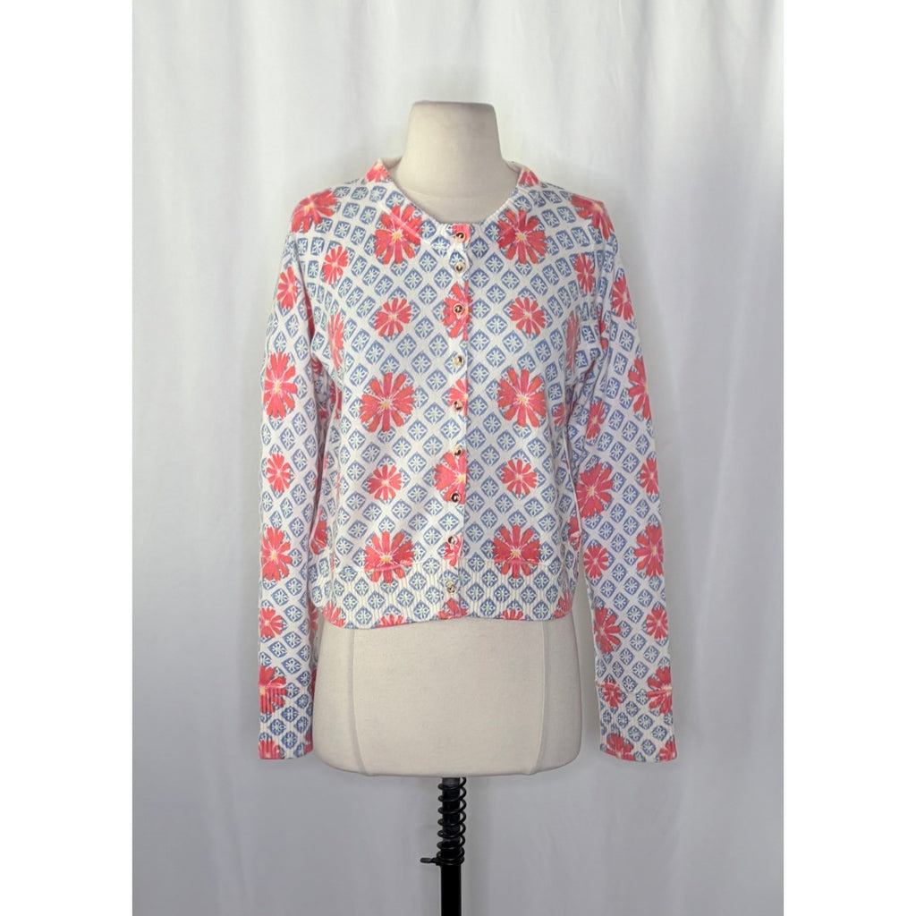 NWT!! FREE PEOPLE Nocturnal Patterned Cardigan Sweater Cardi Floral Small