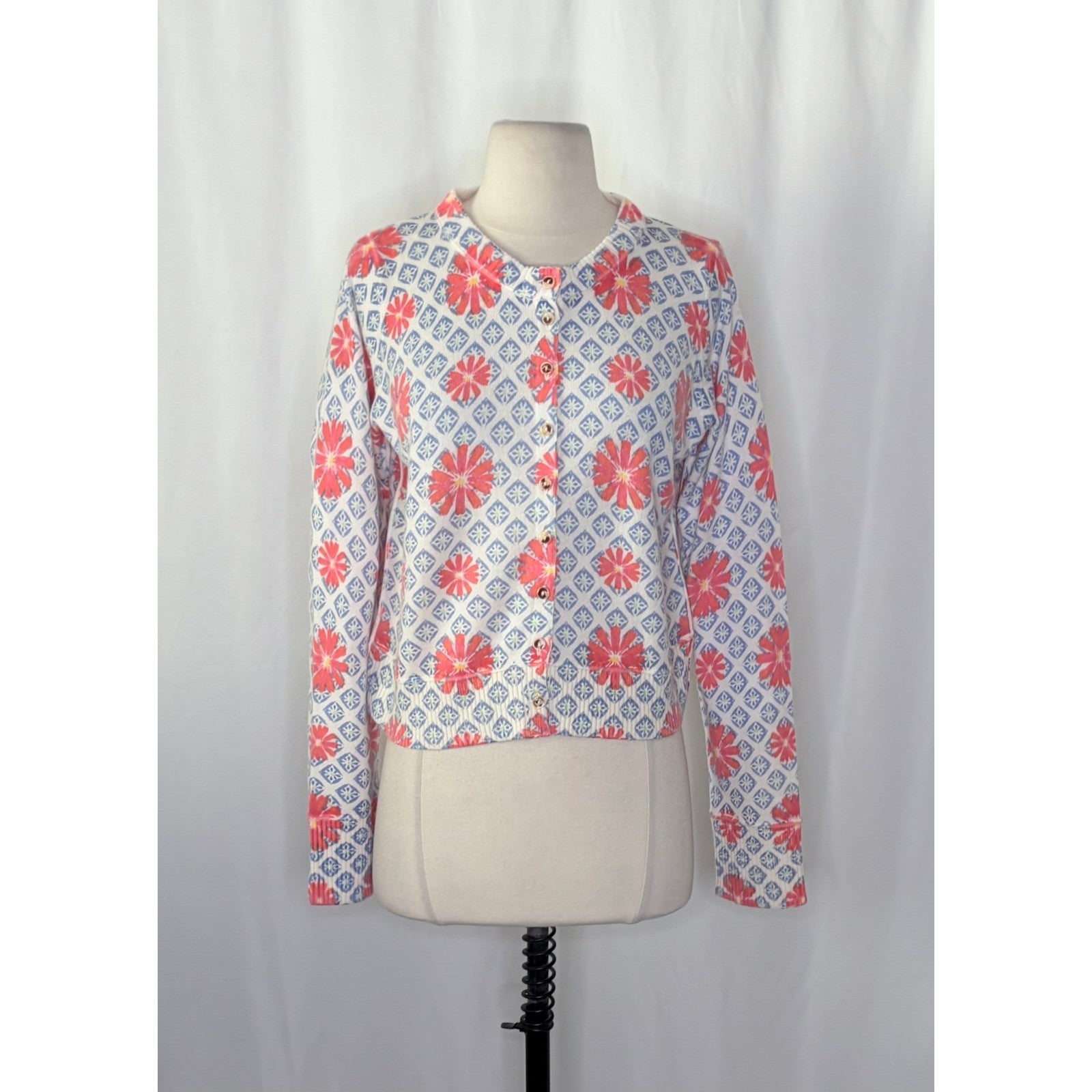 NWT!! FREE PEOPLE Nocturnal Patterned Cardigan Sweater Cardi Floral Small
