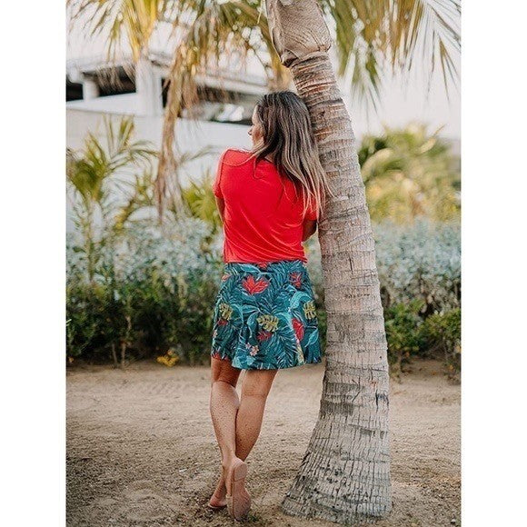 RIPSKIRT HAWAII Length 2 Tropical Floral Bali Jungle Wrap Rip Skirt Large