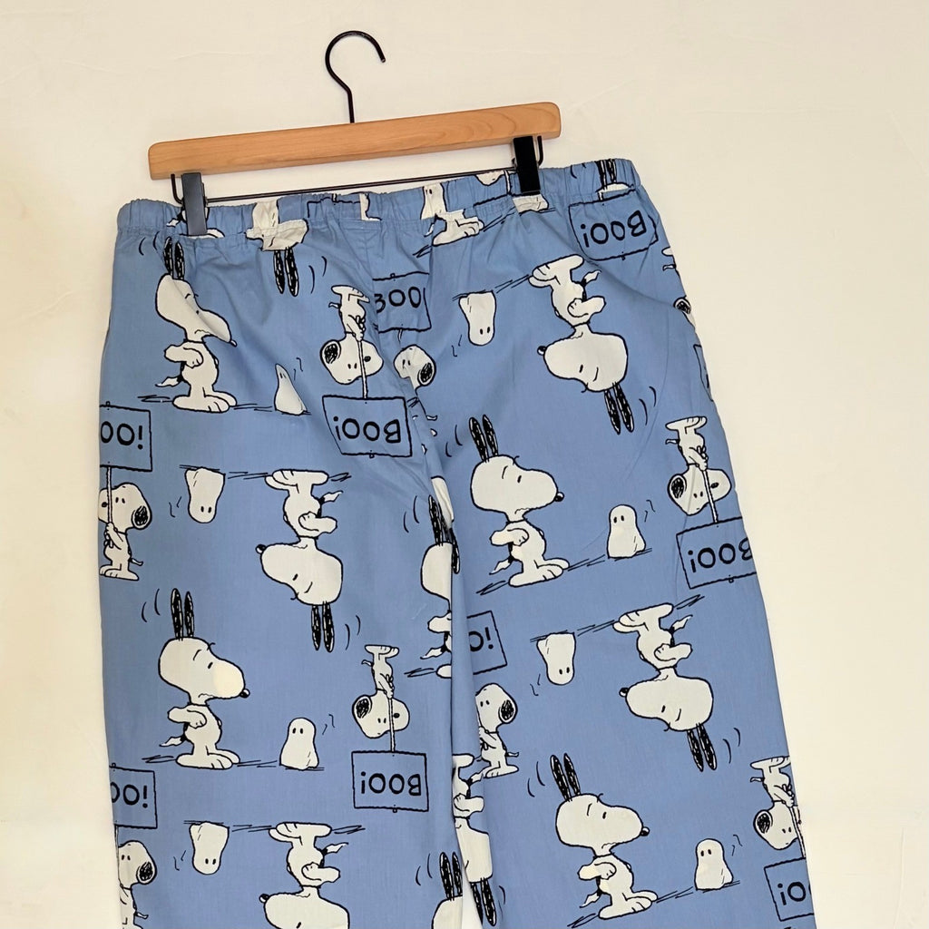 Adults HANNA ANDERSSON Snoopy Ghost Boo Pajama Pants Peanuts Charlie Brown XL