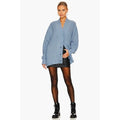 Revolve WEWOREWHAT Oversized Cardigan Sweater Chunky Knit Storm One Size